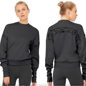 Alo Yoga Black Long Sleeve Sweatshirt Pullover